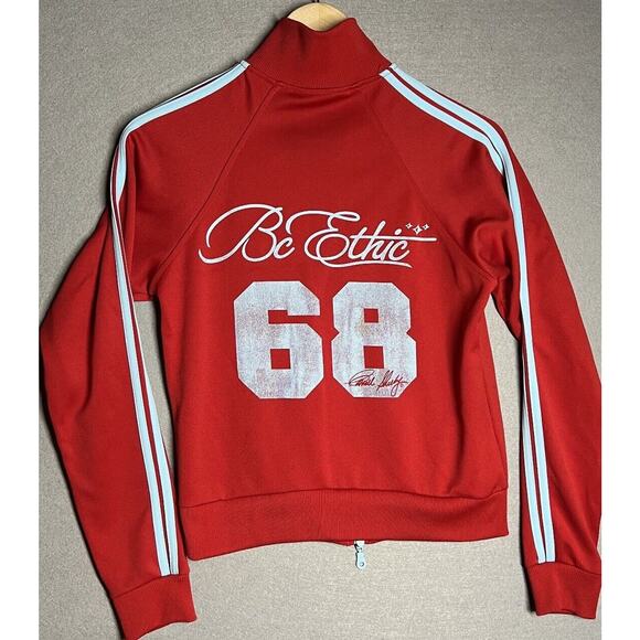 BC Ethic 68 Caroll Shelby Cobra Track Jacket SMALL Red Full Zip Racing Mustang - Picture 2 of 13